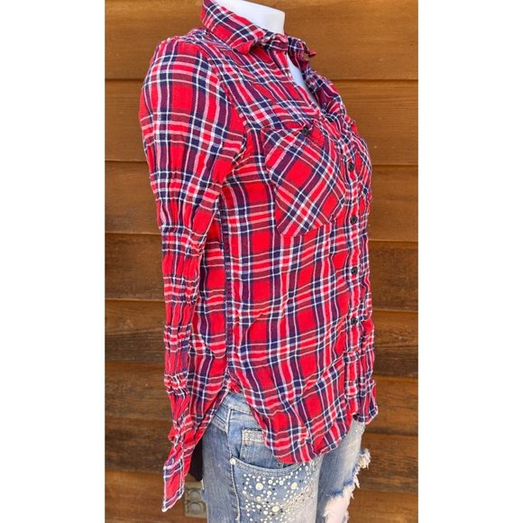 Ralph Lauren Denim & Supply Red flannel Button Down Plaid Shirt Size S - Picture 10 of 10